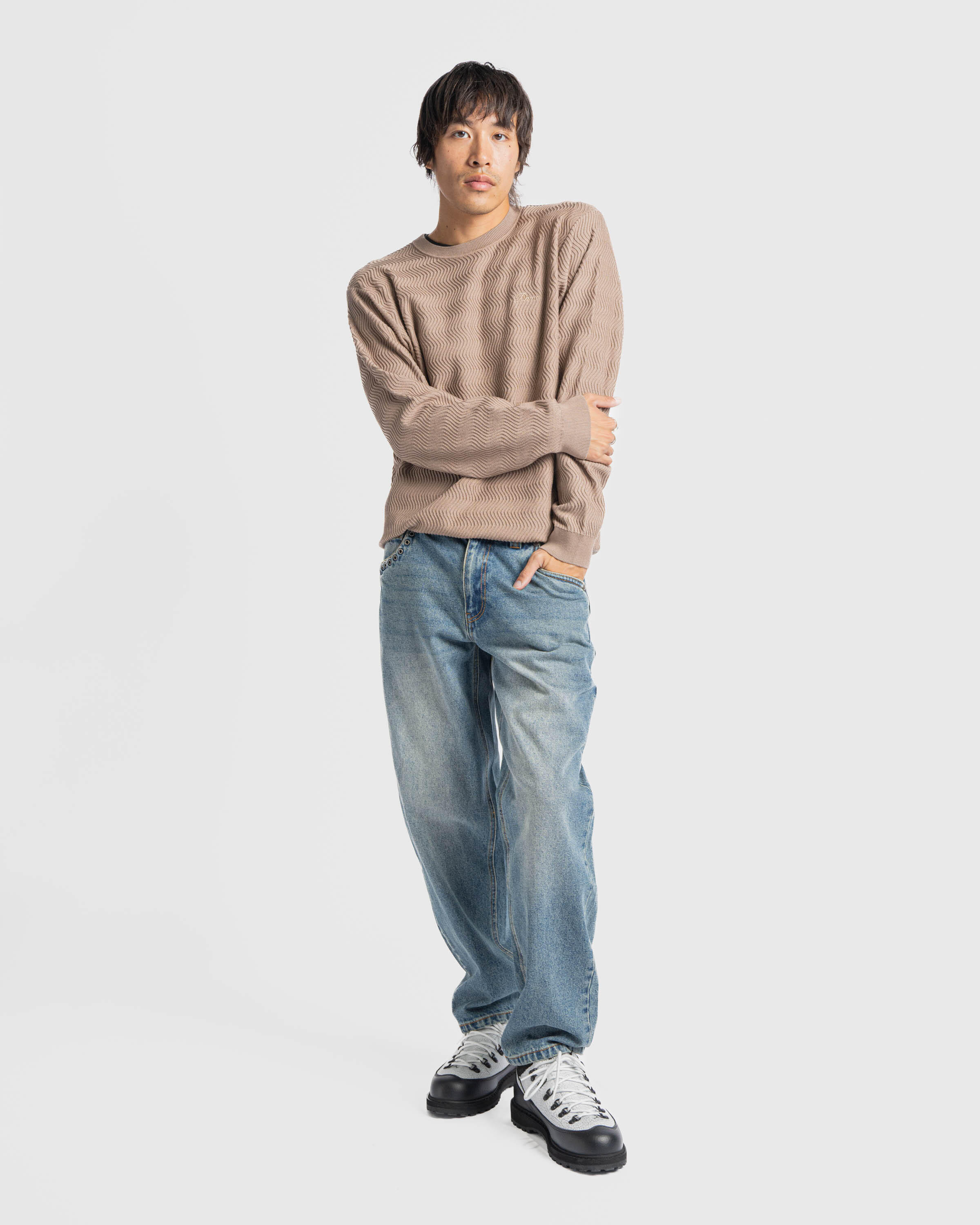 Dime Wave Cable Knit | DIMEFA248TAN | AFEW STORE